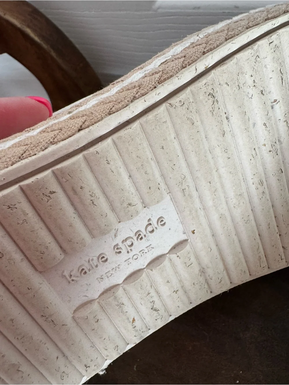 Kate Spade Cream Canvas Platform Espadrille Sneakers